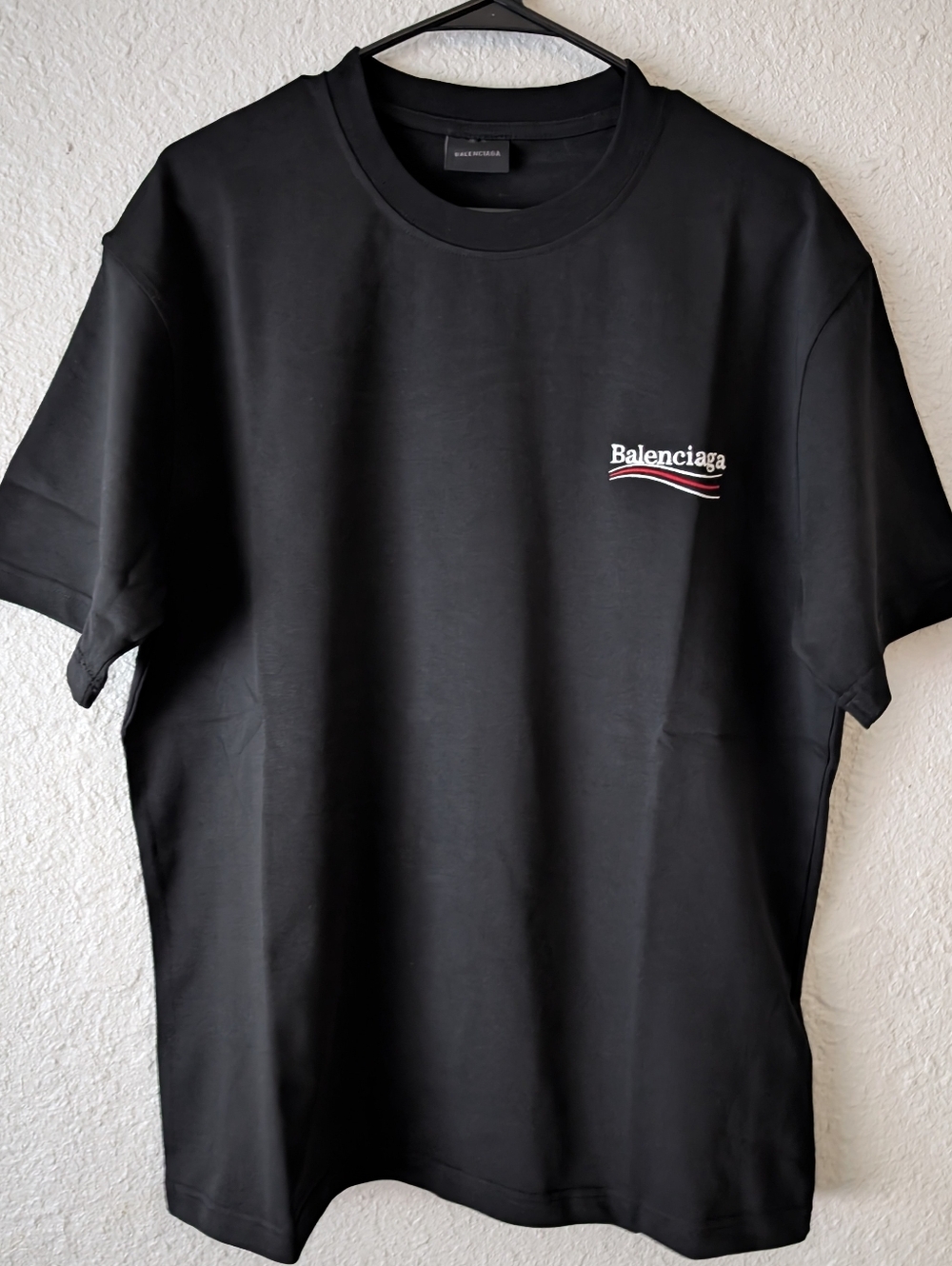 Balenciaga Political Campaign Men’s Black Logo T-Shirt Size M